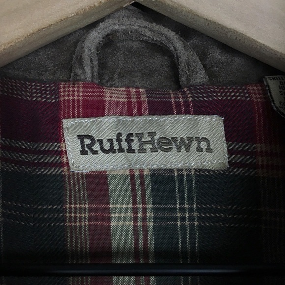 RUFF HEWN Jacket Chore Coat Corduroy Flannel Field Utility Ribbed Plaid Large - Picture 9 of 16